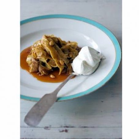 SCRIPPELLE RIBBONS w/APRICOT ORANGE SAUCE